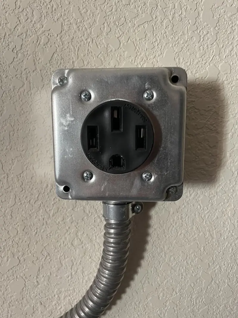 NEMA 14-50 outlet installed for Electrical Panel Upgrade in North Kansas City
